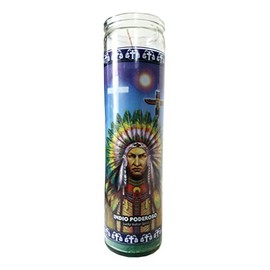 Lucky Indian Spirit (Indio Poderoso) Green Devotional Candle