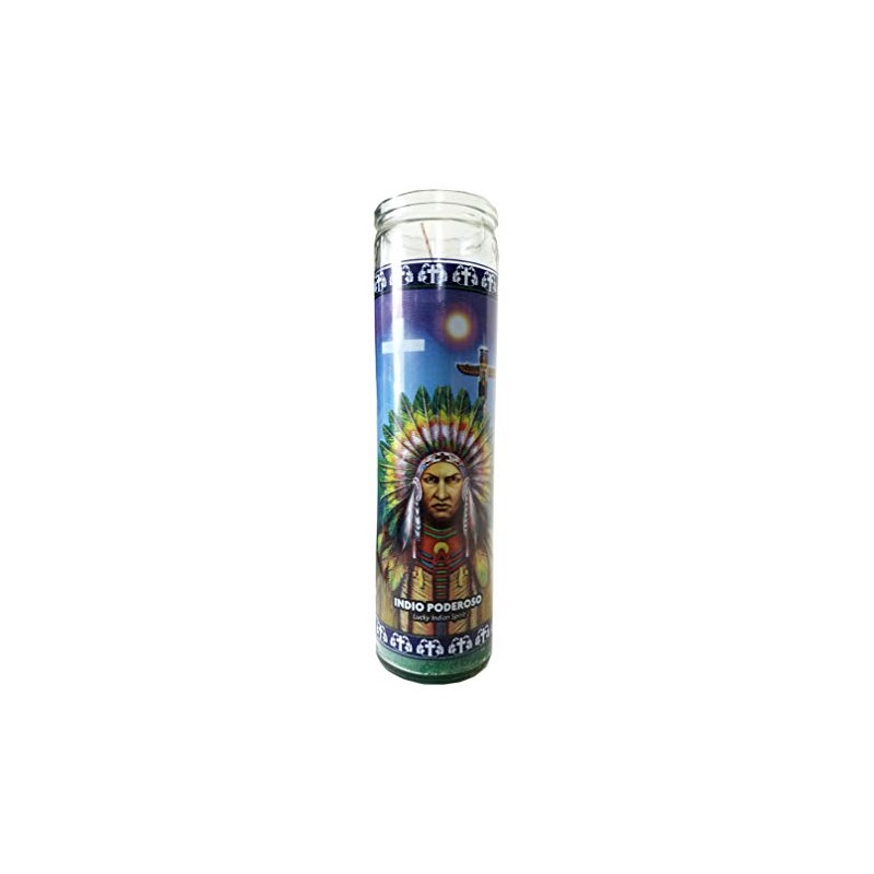 Lucky Indian Spirit (Indio Poderoso) Green Devotional Candle