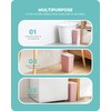 Baffect Small Trash Can with Lid Waste Basket Bathroom Garbage