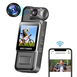 4K Portable Sports Camera, Wireless Wifi Action Camera with 180° Rotation Lens & Color Screen, Vlog Digital Camcorder with IR Night Vision for Cycling