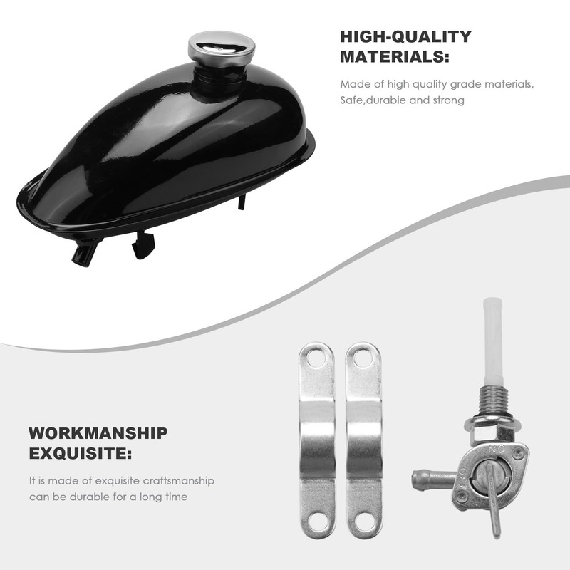 Tuperoymse 2L Motorized Bike Motorcycle Fuel Tank Fit for 49Cc