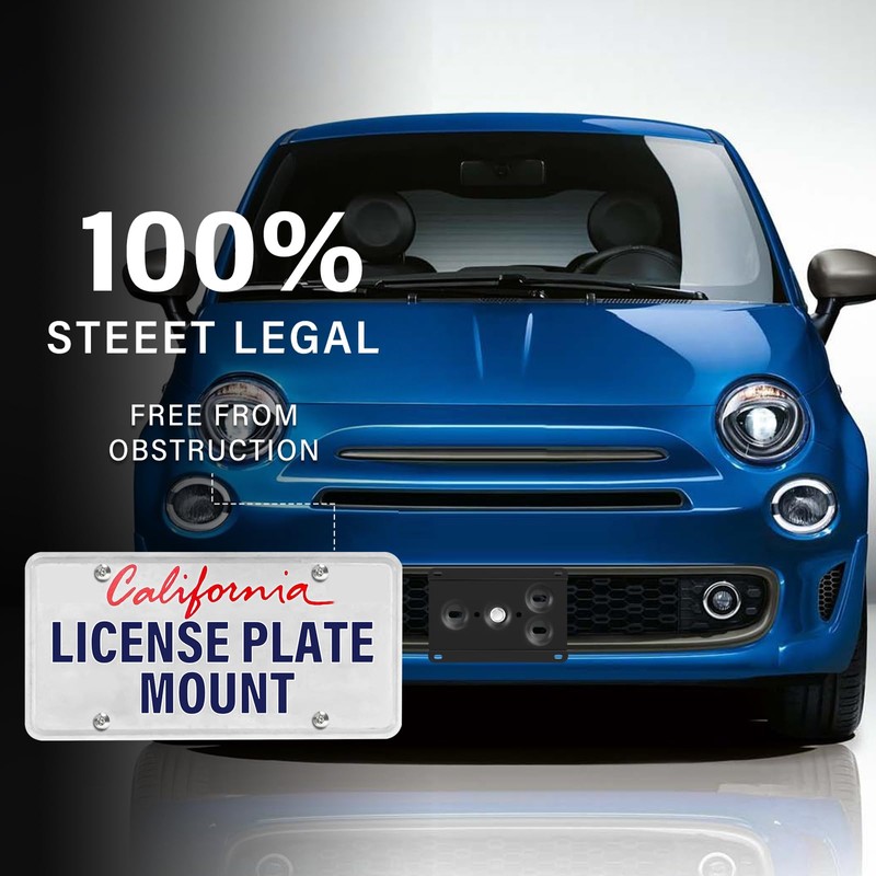 Heavy Duty Front License Plate Frame Compatible with 2013-2019 Fiat