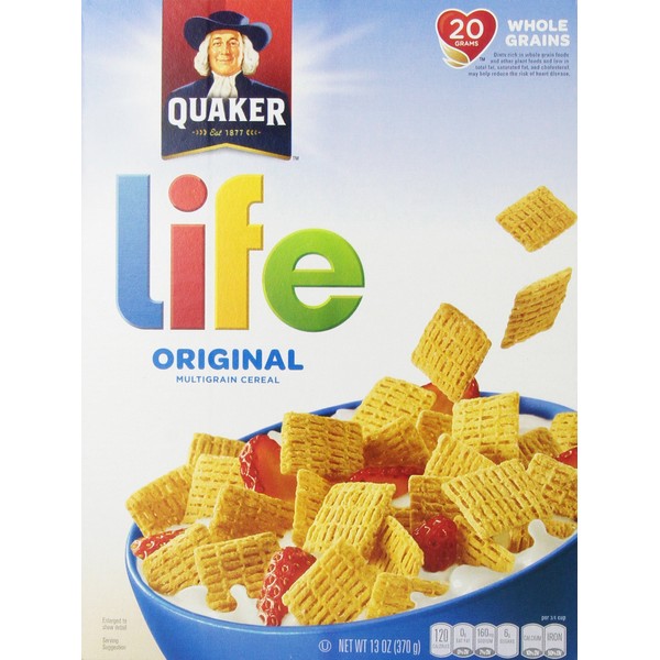 Quaker Life Cereal, Original, 13-Ounce Boxes (Pack of 4)