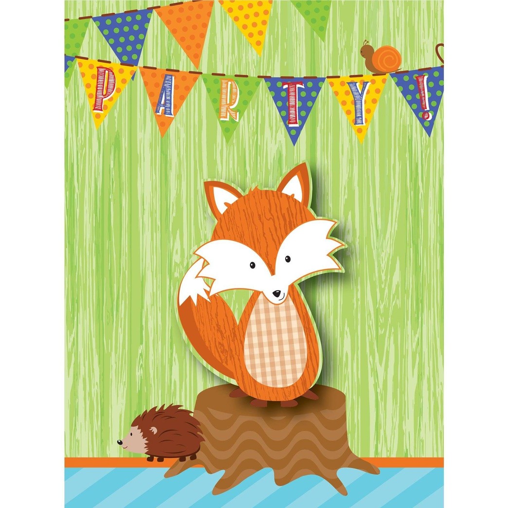Forest Fox Birthday Invitations 8 Per Pack