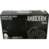 AMBIDERM Guantes de Látex Plus Descartables Color Negro sin Polvo