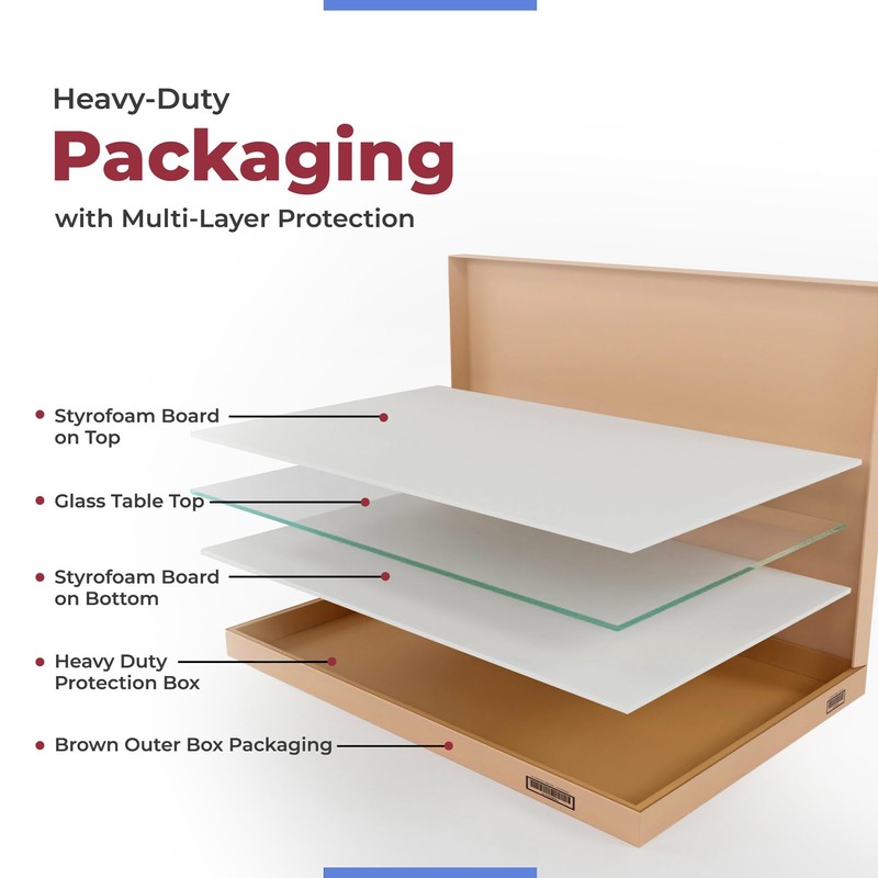 Fab Glass & Mirror Rectangle Glass 1/2" Thick Beveled Tempered