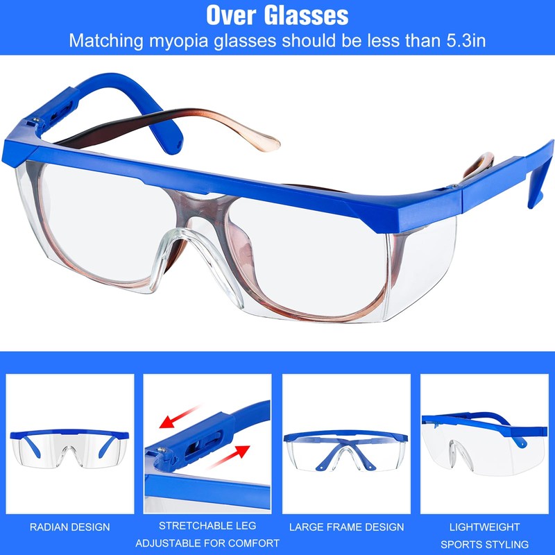 Copkim 100 Pairs Safety Goggles Bulk Protective Glasses for Shooting