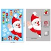 MiJoyDuo 123 Pcs Christmas Window Clings, 6 Sheets Xmas Adorable