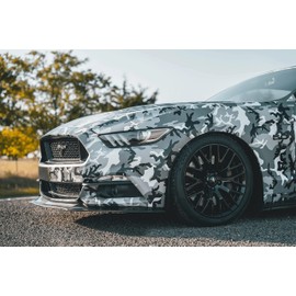 VViViD Vinyl Snow Camouflage Pattern Wrap Air-Release Adhesive Film Sheets (3ft x 5ft