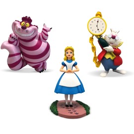 Bullyworld Alice in Wonderland Toy Figures Set with Alice Cheshire Cat and the White Rabbit