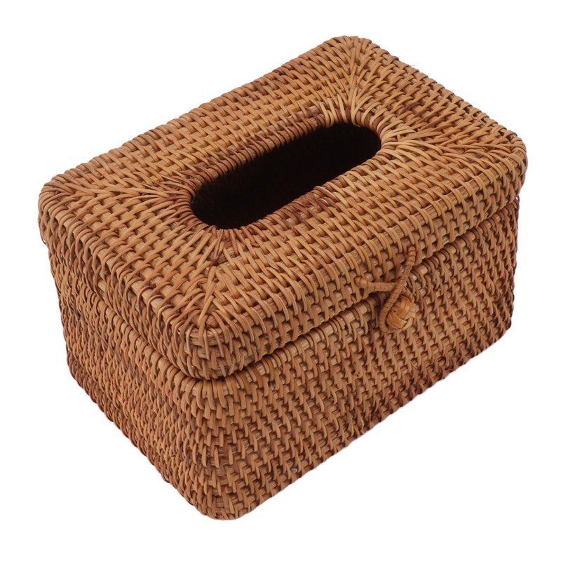 Rectangular Rattan Tissue Box Cover Rattan Woven Tissue Box Holder