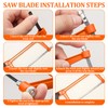 Hacksaw,Hacksaw for Metal Cutting,Adjustable Angle Metal Saw,Heavy Duty Hack Saw,with