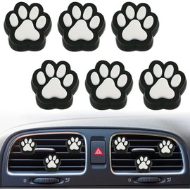 6Pcs White Dog Paw Air Vent Clips, Cute Dog Cat Print Car Air Fresheners Vent Clips Funny Car Decoration Car Interior Decor Car Accessories for Women Men,Interior Accessories,Automotive Air Fresheners