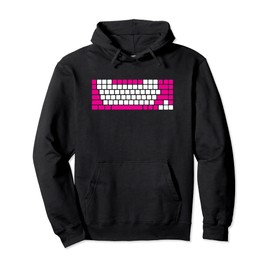 Mechanical Keyboard Pink and White Keys for Girl Gamers Pullover Hoodie