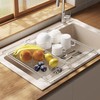 TABABAO Stainless Steel Extendable Dish Drying Rack - Over Sink,