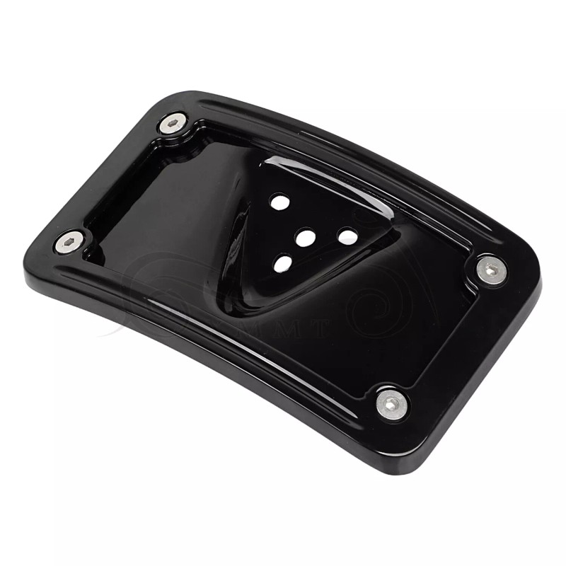 Unbranded Curved Laydown License Plate Mount Bracket w/ Frame For