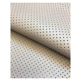 OMEGA W108 Perforated Leather Headliner for Mercedes, Cream (with Sunroof, Cream)