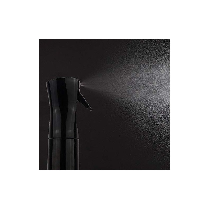 DilaBee Black Hair Spray Water Bottle Continuous Pressurized 360 Fine