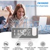 Projection Digital Alarm Clock for Bedroom, Beedove FM Radio Alarm