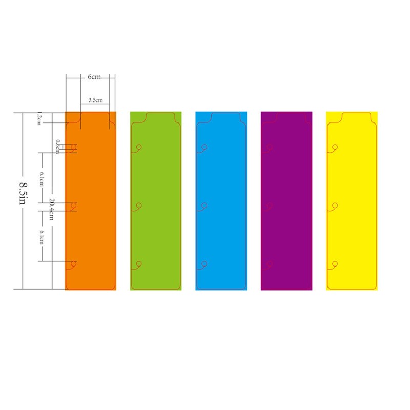 Spiral Snap in Bookmark,Dividers for 3 Ring Binders,Page Protectors Notebooks