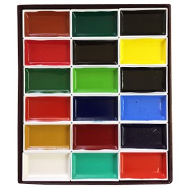 Kissho Paint for Japanese Painting Horn Face Aya Ayami Ink 20 Colors