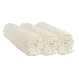 3 Fitted Sheets, 40 x 80 cm, Extendible, for 40 x 90 cm, Baby Carrier, 40 x 80 cm, Bamboo, Hypoallergenic, Natural, Breathable, Easy Dort Brand, Oeko-Tex Certified