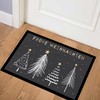 MoonWorks® Doormat Winter Trees Skandi Style Merry Christmas Non-Slip &