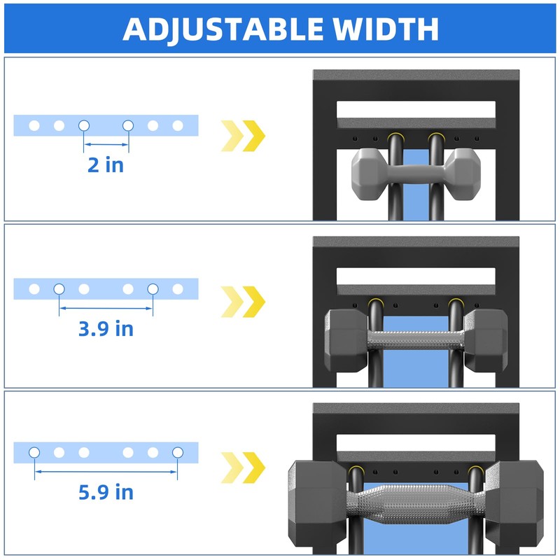 4 Tier Dumbbell, Rack Adjustable Weight Rack for Home Gym