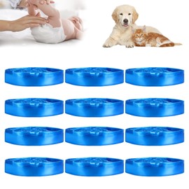 Pack of 12 Refill Cassettes, 4.5 m Refill Film Nappy Bin, Nappy Bin Refill Cassettes, Compatible with Angelcare, for Octagonal Nappy Bin, for Litter Loose (Blue)