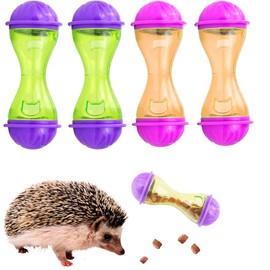 4 Hedgehog Feed Toys Hedgehog Enrichment Toy Hedgehog Supplies Cage Accessories Small Animal Treat Ball Food Dispenser Pet Feeder Feeding Toy for Hamster Lizard Turtle Tortoise Sugar Glider Ferret
