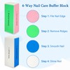 Black Nail File and Buffer, 1 Piece Large Square Sponge