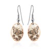 FRONT LINE JEWELRY Artisan-crafted Oval-Shaped Monarch Butterfly Earrings with Butterfly