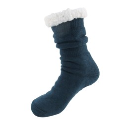 Extra Thick Soft Warm Cozy Fuzzy Thermal Cabin Fleece-lined Knitted Non-skid Crew Socks ,Women XL (US 10-13),Thermal - Color 13e