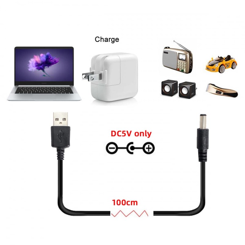 chenyang USB 2.0 to DC 5V 5.5x2.1mm Power Plug Barrel