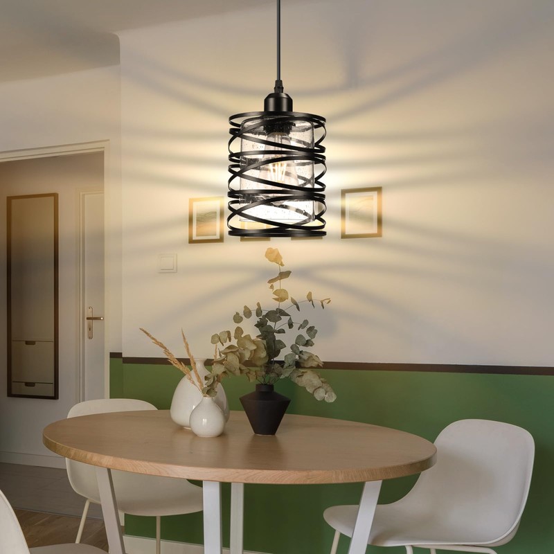 3 PACK Black Pendant Lights Kitchen Island, Small Kitchen Pendant