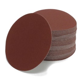 Woltersberger® Pack of 50 Eccentric Sanding Discs Diameter 150 mm Grit P120 No Hole in Red Sandpaper for Optimal Sanding, Versatile Use