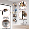 Peyulia 4-Tier Rustproof Corner Shower Caddy with Tension Pole, 42-115