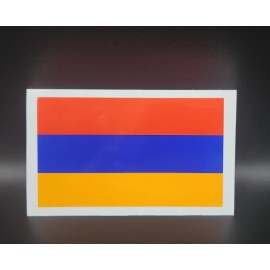 JMT ARMENIAN FLAG STICKER 3X5 w/ Transfer Tape Quality Bumper Vinyl Sticker Armenia
