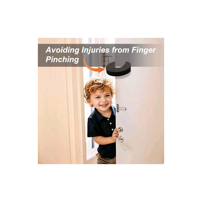8 piezas de protector multifuncional contra pellizcos en puertas, elegante