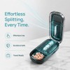 Black, Portable, Two-Part Pill Splitter, Pill Divider