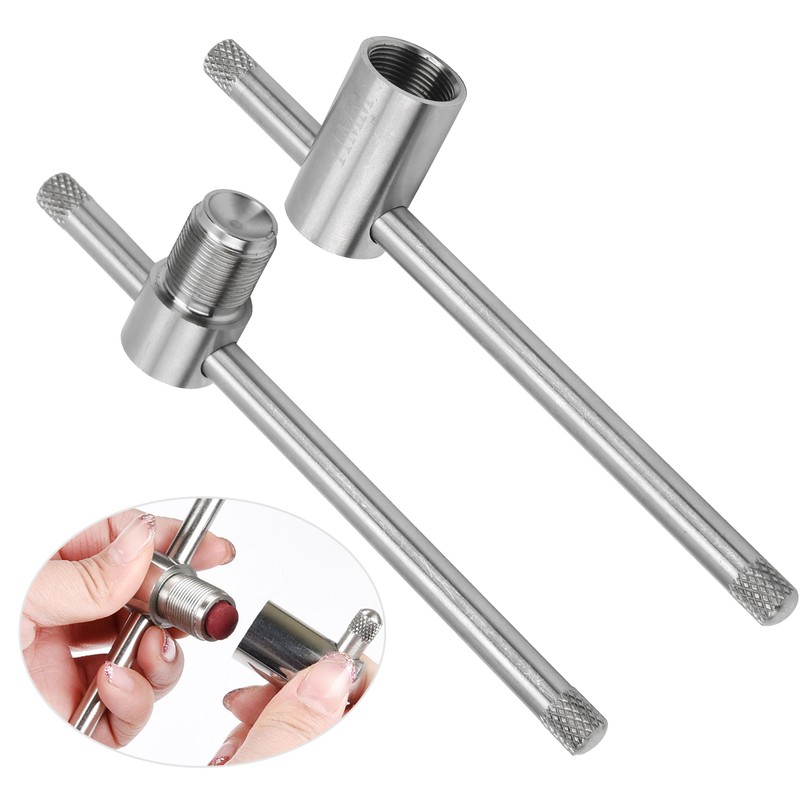 Stainless Steel Billiard Cue Tip Suppressor Tool Shaper for 11/14mm