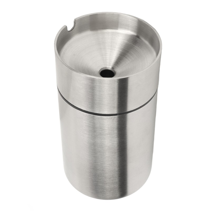 Car Ashtray with Lid Portable Removable Stainless Steel Smokeless Ashtray