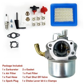 NewJ's Carburetor with Air Filter Fuel Line Filter Tune Up Kit Replaces for Briggs & Stratton 791077 696981 Craftsman Tiller Intek 190 6hp 206 5.5hp Engine Motor 6.5hp Power Washer Go Kart Generator