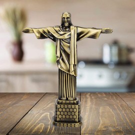 Christ Statue Model, Brazil Landmarks Model, Religious Desktop for Gift Office Ornament Souvenir Model Home