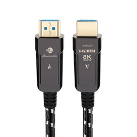 JIB German Manufactured Optical Fiber 8K HDMI Cable, High Speed, 48Gbps HDMI 2.1 Standard HDMI Cable, 8K@60Hz, 4K@120Hz/144Hz, 7680x4320p, Ultra High Speed, UHD, HDR, HDCP, eARC, 3D Ethernet, ARC,