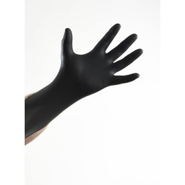 Safari Rhino 4 mil Black Nitrile Examination Gloves, Box of 100. (Small)