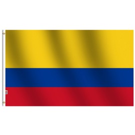 rhungift Large Colombia Flag 3x5 Ft, Both Sides 100D Polyester for Moderate-Outdoor&Indoor,Canvas Header Brass Grommets, 3' x 5' Colombian National Flags