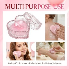 Borla para polvos corporales y contenedor Contenedor para polvos con borla Estuche de cristal Suave Lavable Reutilizable Terciopelo Rostro Cuerpo Maqu