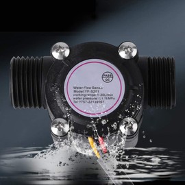 Flow Sensor DN15 G1/2, Water Flow Sensor Hall Effect Flow Meter 1-30L/min