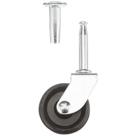 Merriway® BH01563 (4 Pcs) 40mm (1.1/2 inch) Single Socket Grip Neck Stem Fix Nylon Wheel Swivel Castors Casters - Pack of 4 Pieces